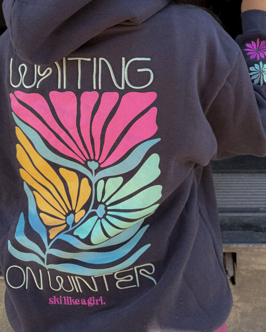 Midnight Blooms · Waiting on Winter Hoodie