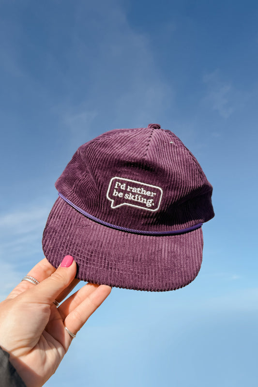 I'd Rather Be Skiing Corduroy 5 Panel