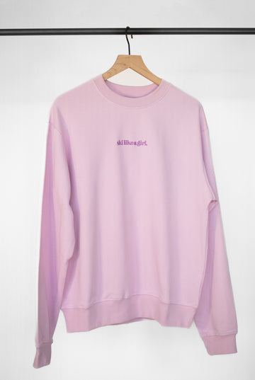 Ski Like a Girl Lightweight Crewneck - Lilac