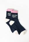 Ski Like a Girl Socks – Navy