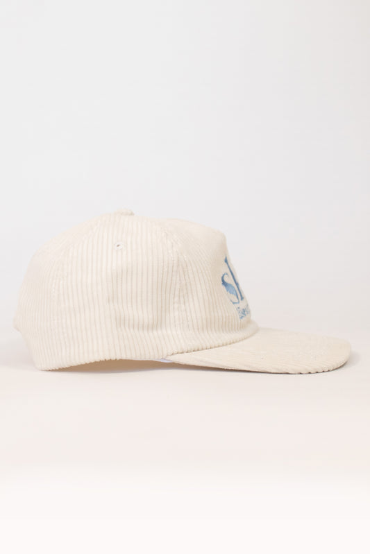 White Corduroy Après 5 Panel