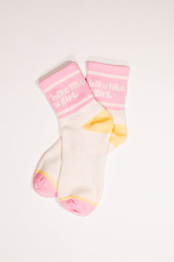 Hike Like a Girl Socks - Sunny