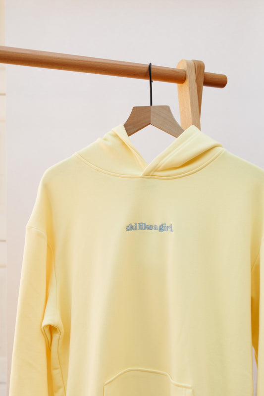 Ski Like a Girl Classic Hoodie - Yellow