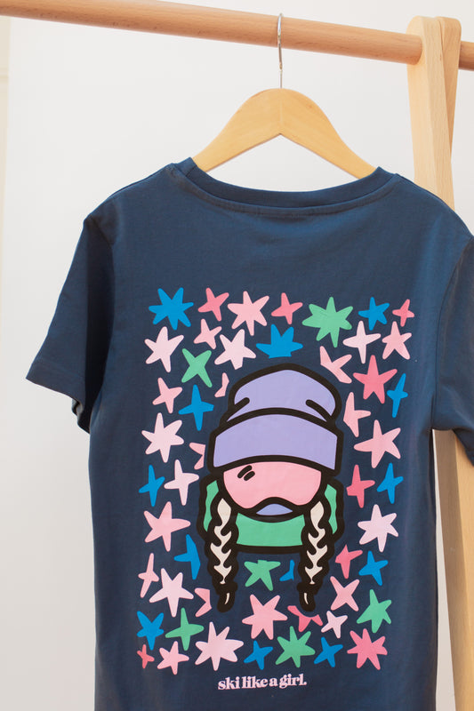 Youth Ski Like a Girl Star Tee