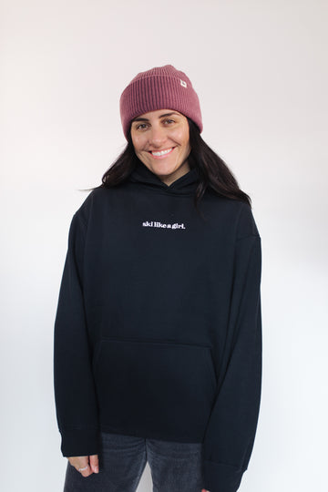 Ski Like a Girl Classic Hoodie - Black
