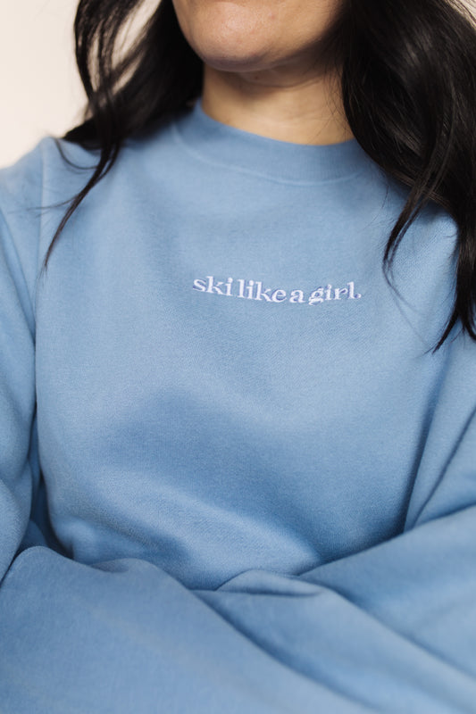 Ski Like a Girl Classic Crew - Dusty