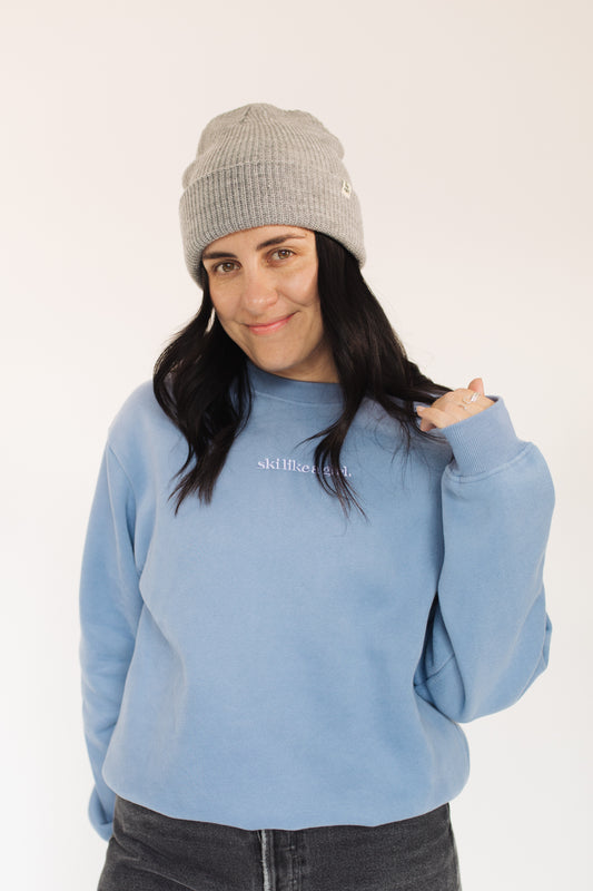 Ski Like a Girl Classic Crew - Dusty
