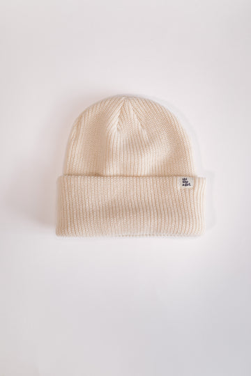 Knit Tag Beanie – Ivory