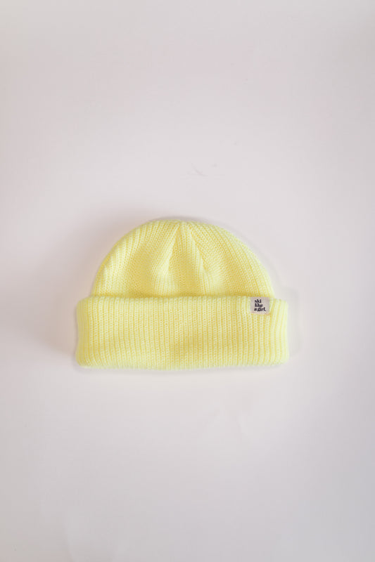 Knit Fisherman Tag Beanie – Citrus