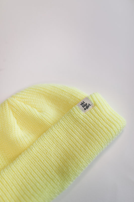 Knit Fisherman Tag Beanie – Citrus