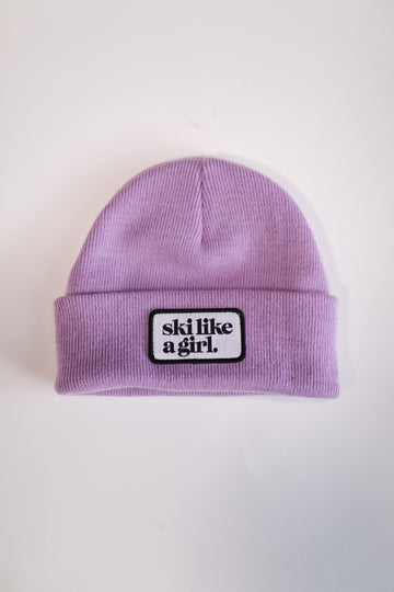Youth Classic Patch Beanie - Lilac