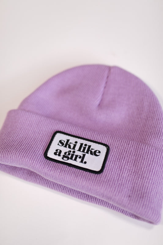 Youth Classic Patch Beanie - Lilac