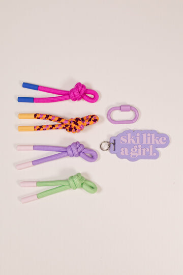 Ski Like a Girl Haze Bag Charm Set