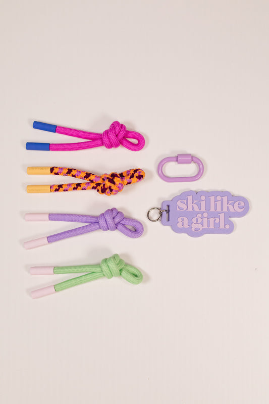 Ski Like a Girl Haze Bag Charm Set