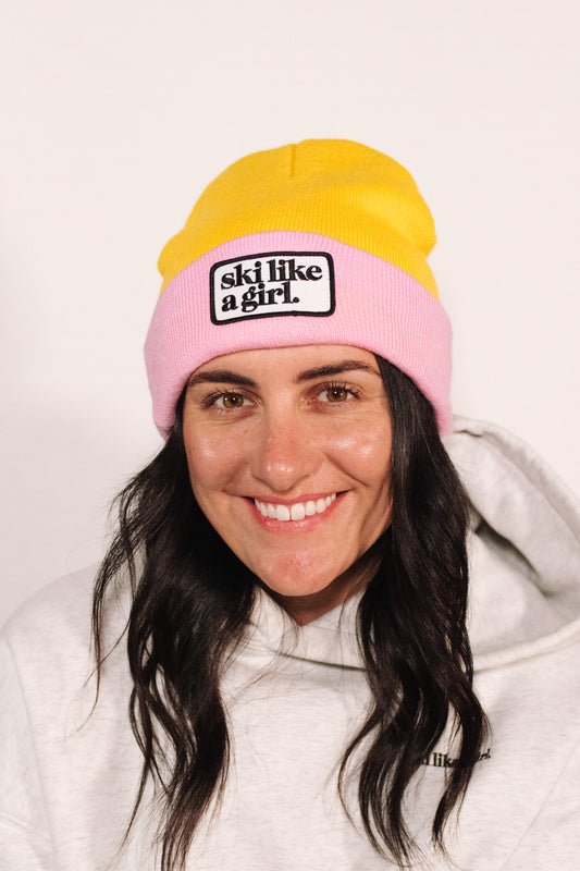 Lemonade Beanie with Patch