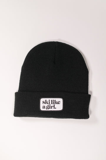 Black Beanie with Patch