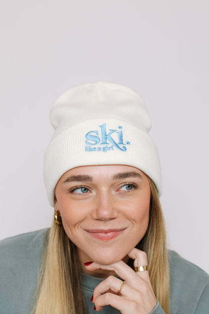 White Après Beanie