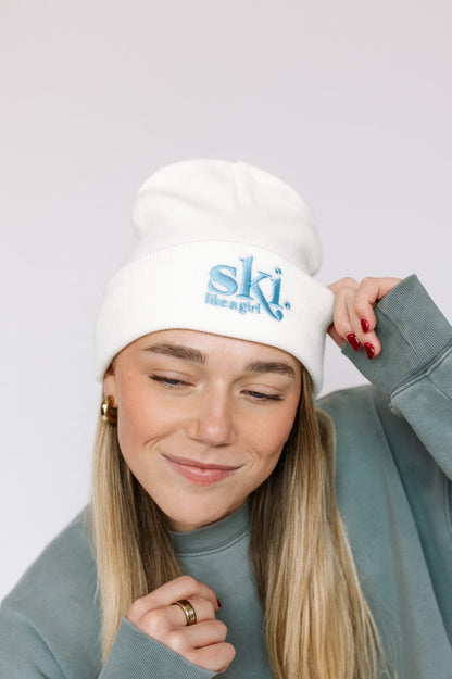 White Après Beanie