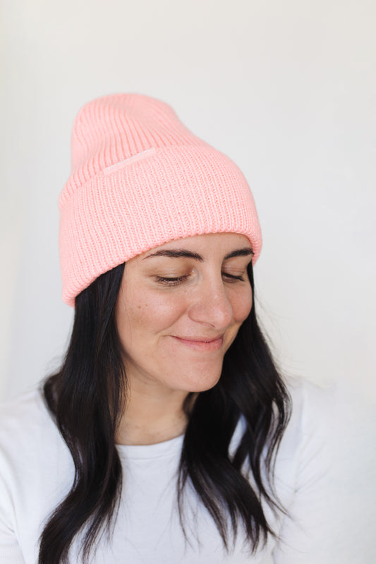 High Cuff Beanie – Pink