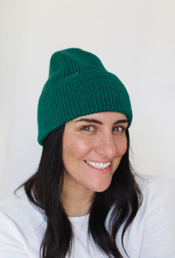 High Cuff Beanie – Teal
