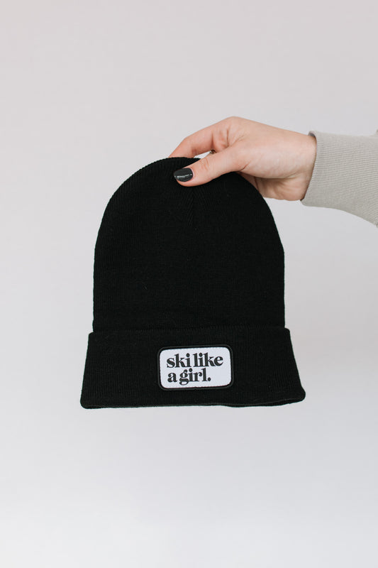 Black Beanie with Patch