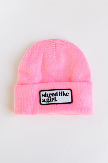 Shred Like a Girl Classic Patch Beanie - Barbie