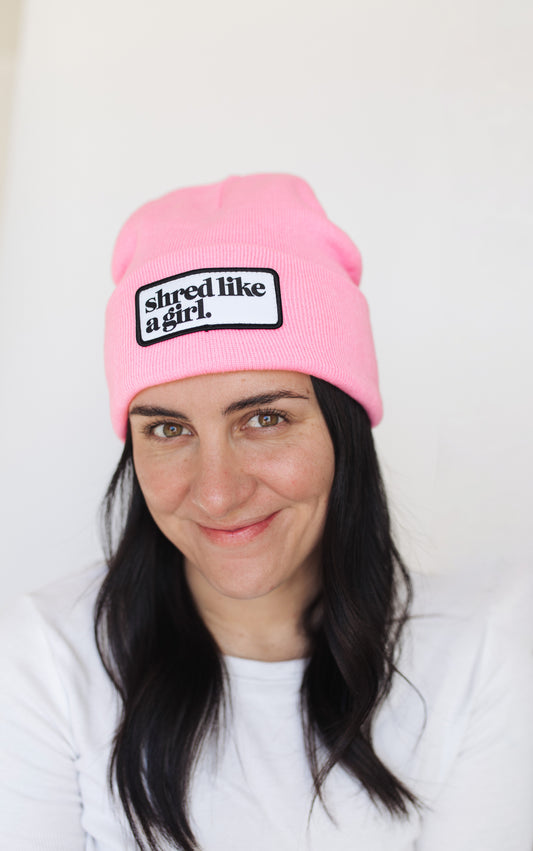 Shred Like a Girl Classic Patch Beanie - Barbie