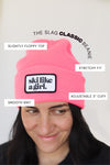 Hot Pink Beanie with Patch