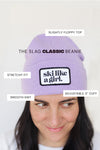 Ski Like a Girl Classic Patch Beanie - Lilac