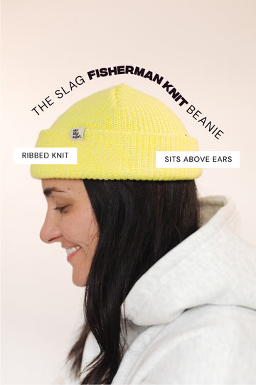 Knit Fisherman Tag Beanie – Citrus