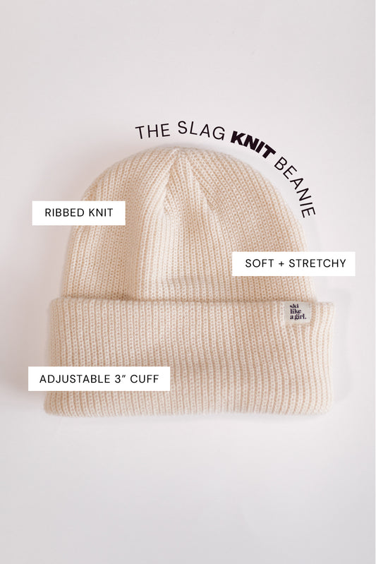 Knit Tag Beanie – Ivory