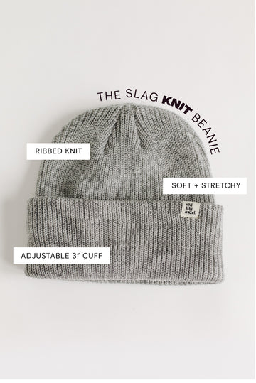 Knit Tag Beanie – Heather