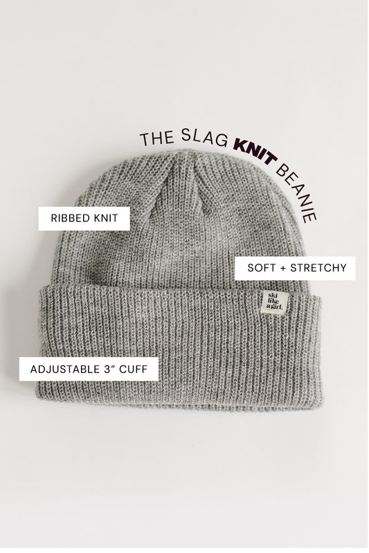 Knit Tag Beanie – Heather