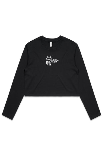 Ski Like a Girl Longsleeve Crop