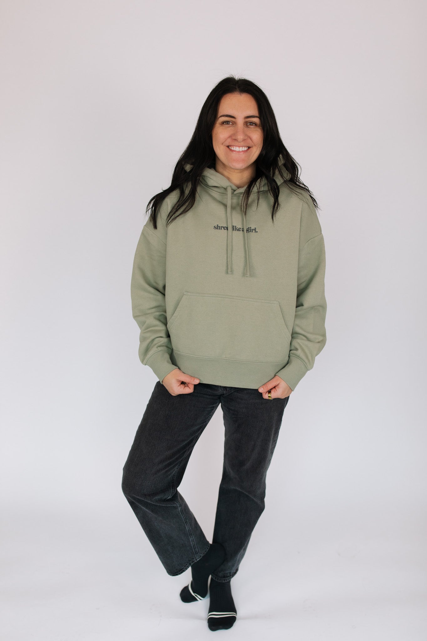 Shred Like a Girl Hoodie – Olive