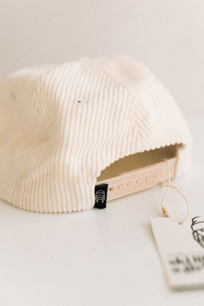 White Corduroy Après 5 Panel