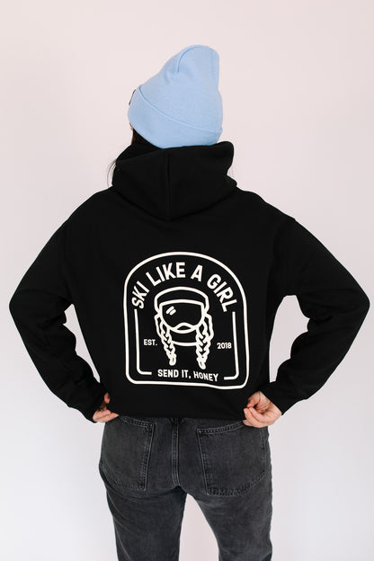 Ski Like a Girl Hoodie – Pop-up Leftover