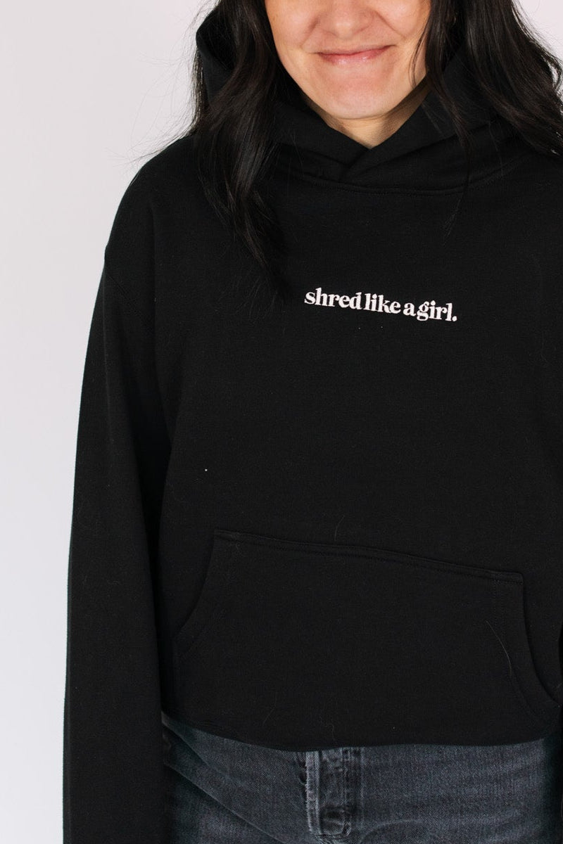 Shred Like a Girl Hoodie – Black