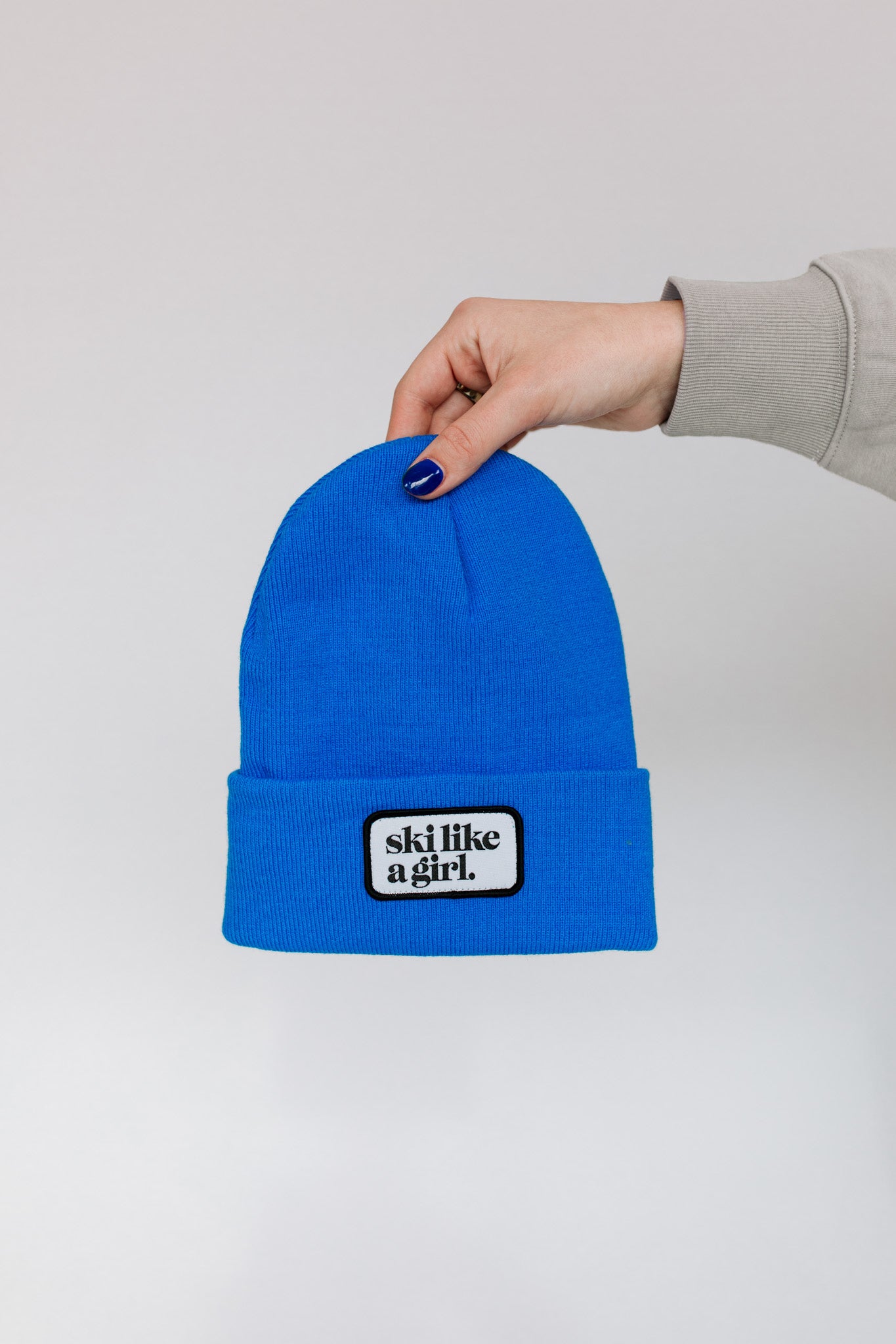 Cobalt Patch Beanie