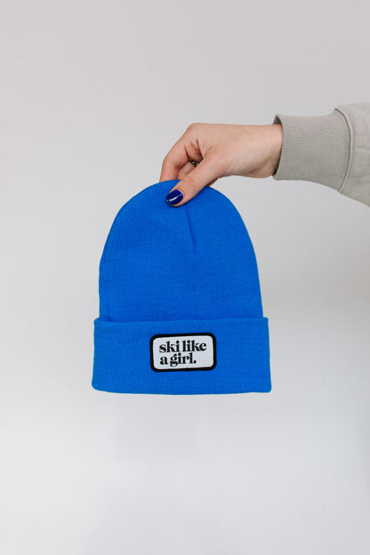 Cobalt Patch Beanie