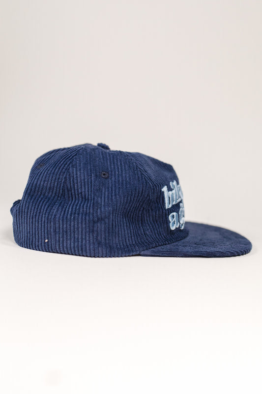 Bike Like a Girl Corduroy 5 Panel - Navy
