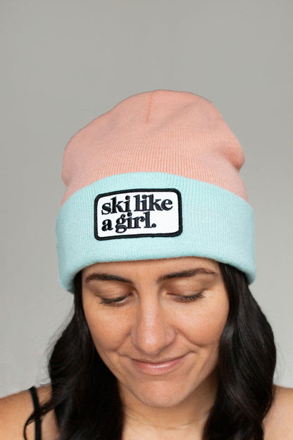 Cotton Candy Beanie with Patch