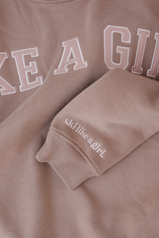 *PREORDER* Like a Girl Mock Neck Fleece Sweater