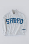 Shred Mock Neck Fleece Sweater