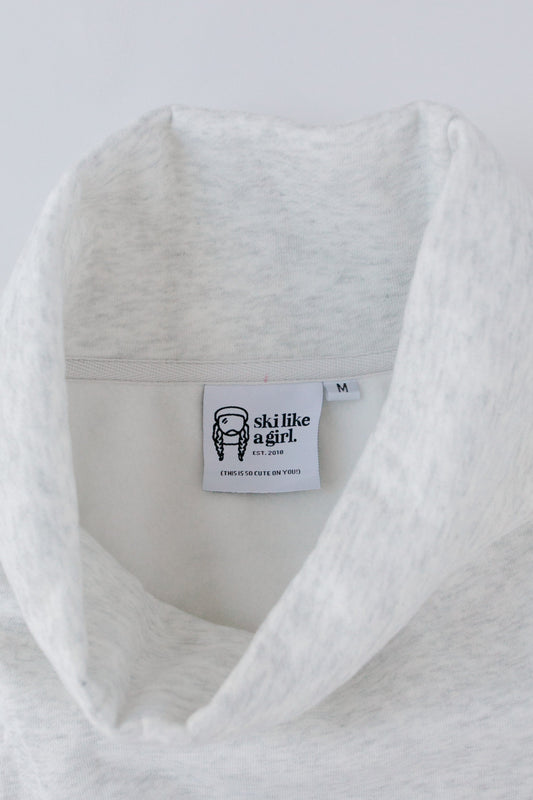 *PREORDER* SKIING Mock Neck Fleece Sweater