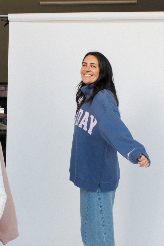 *PREORDER* Ski Day Mock Neck Fleece Sweater