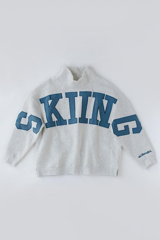 *PREORDER* SKIING Mock Neck Fleece Sweater