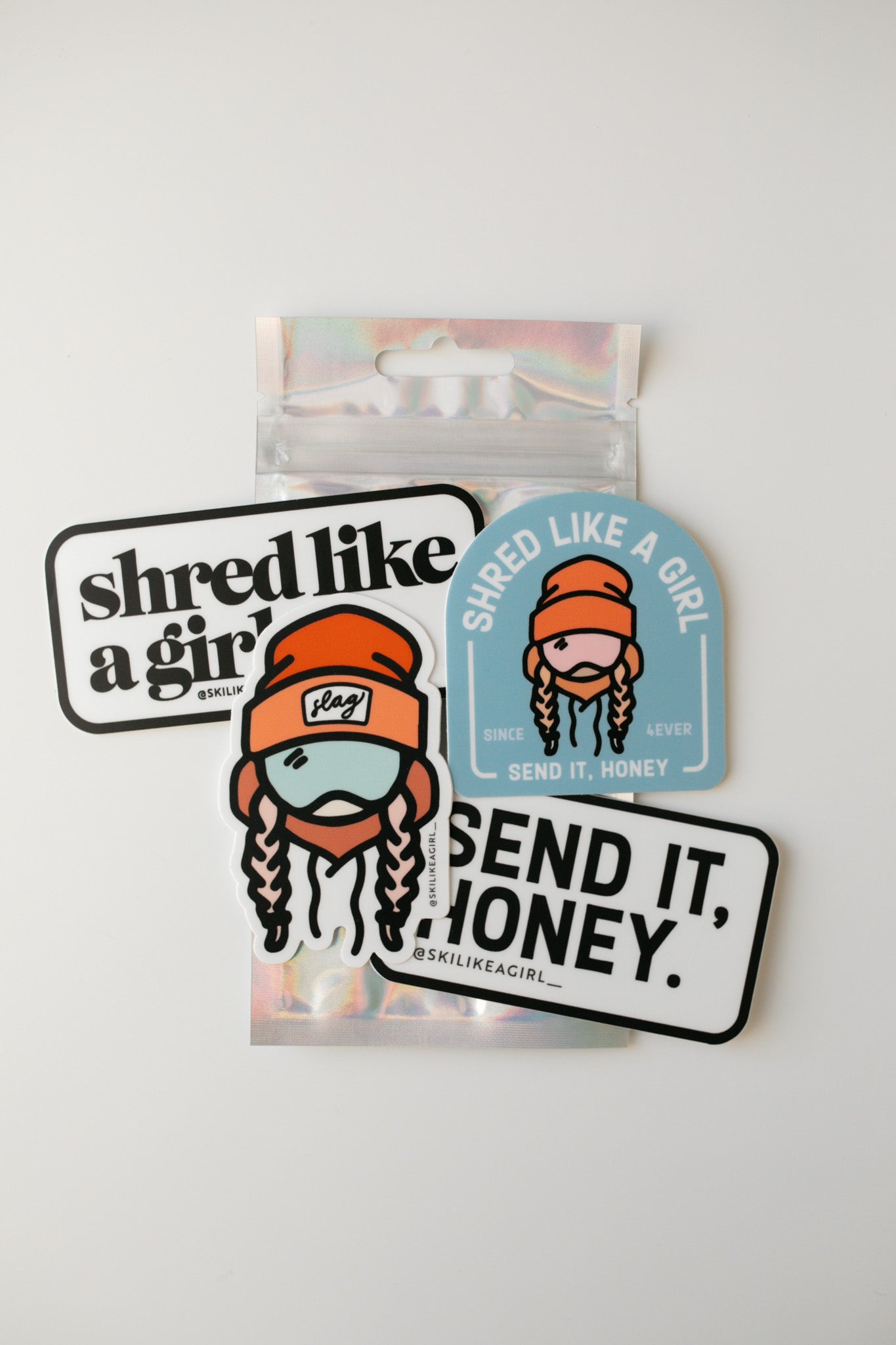 Shred Sticker 4 Pack - Retro