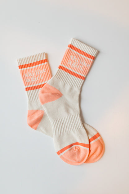 Ski Like a Girl Socks – Peachy