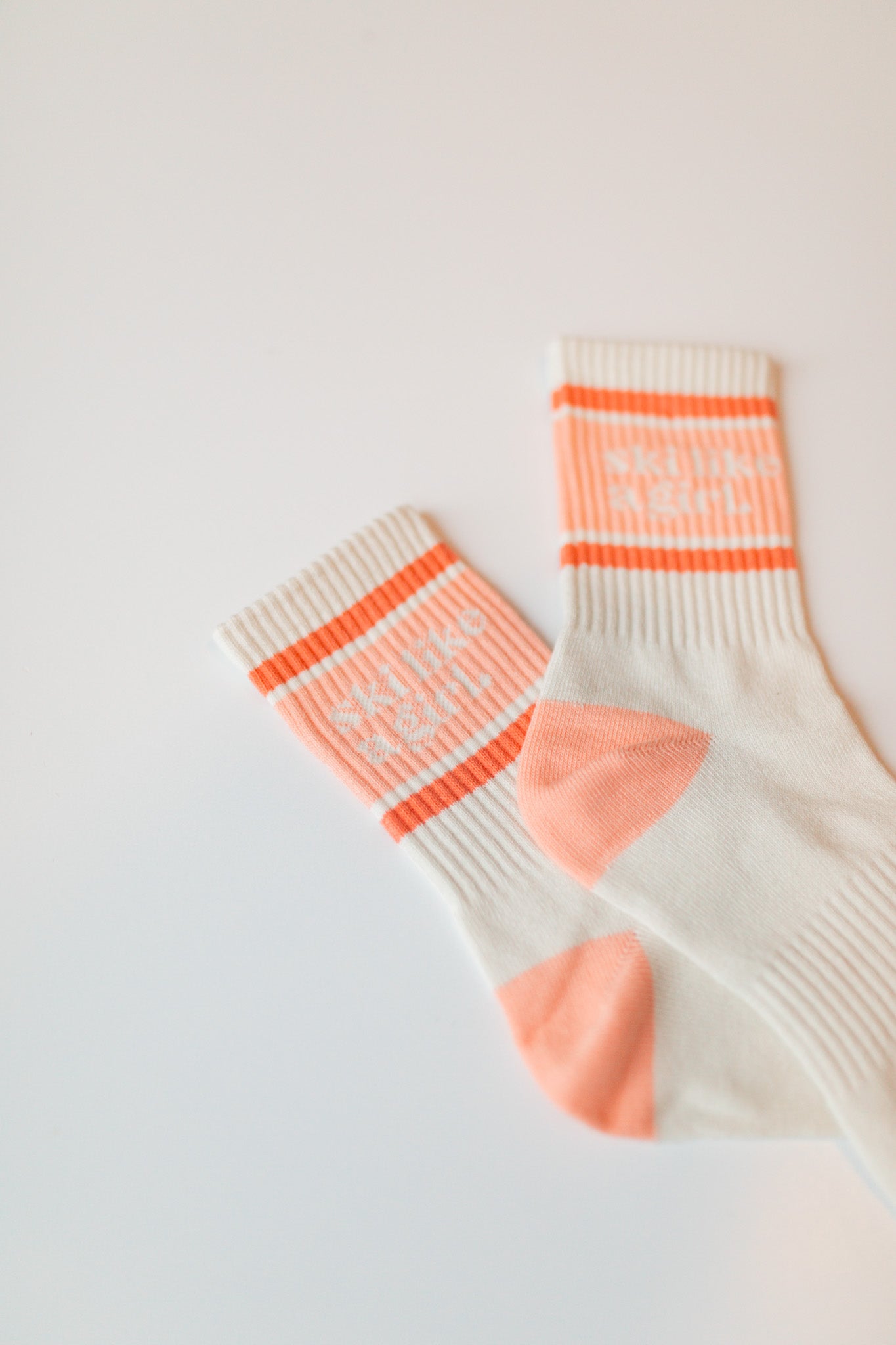 Ski Like a Girl Socks – Peachy